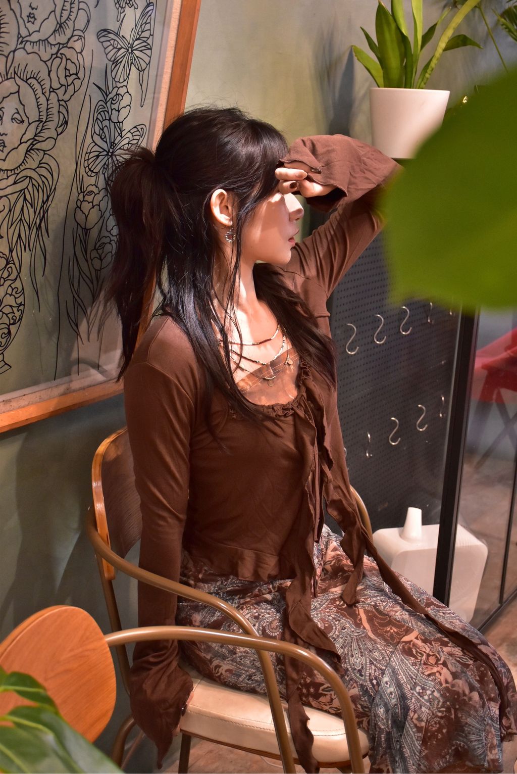 903水袖飄逸外套-大地咖-1