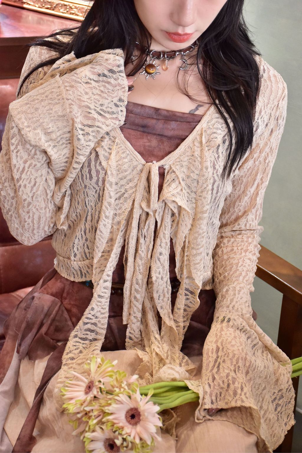 904水袖飄逸外套-蕾絲-3