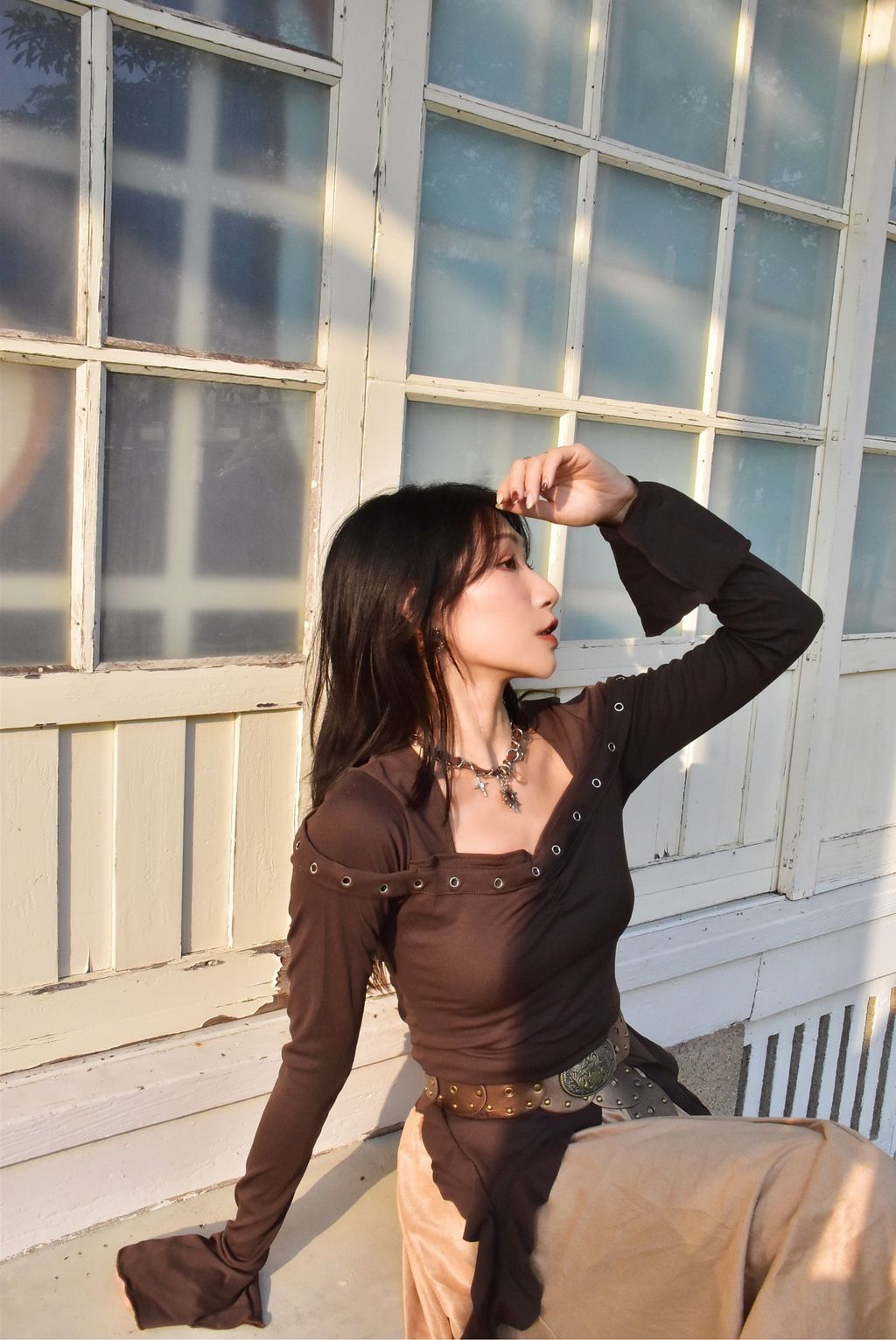 1022卯釘不規則上衣｜大地咖-2