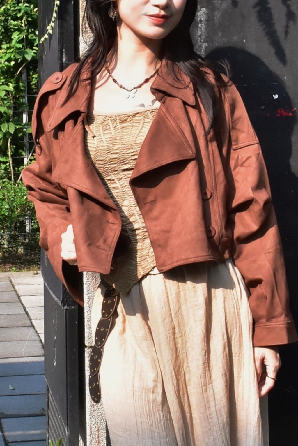 1026麂皮絨短夾克-4