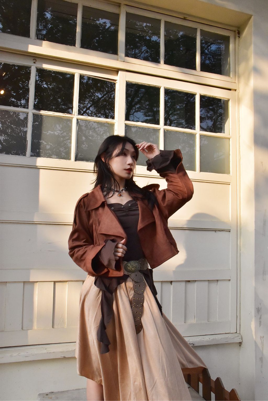 1026麂皮絨短夾克-1