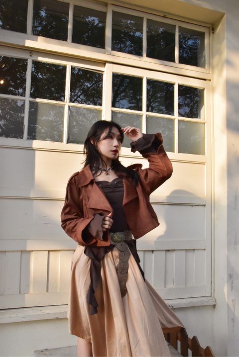 1026麂皮絨短夾克-1