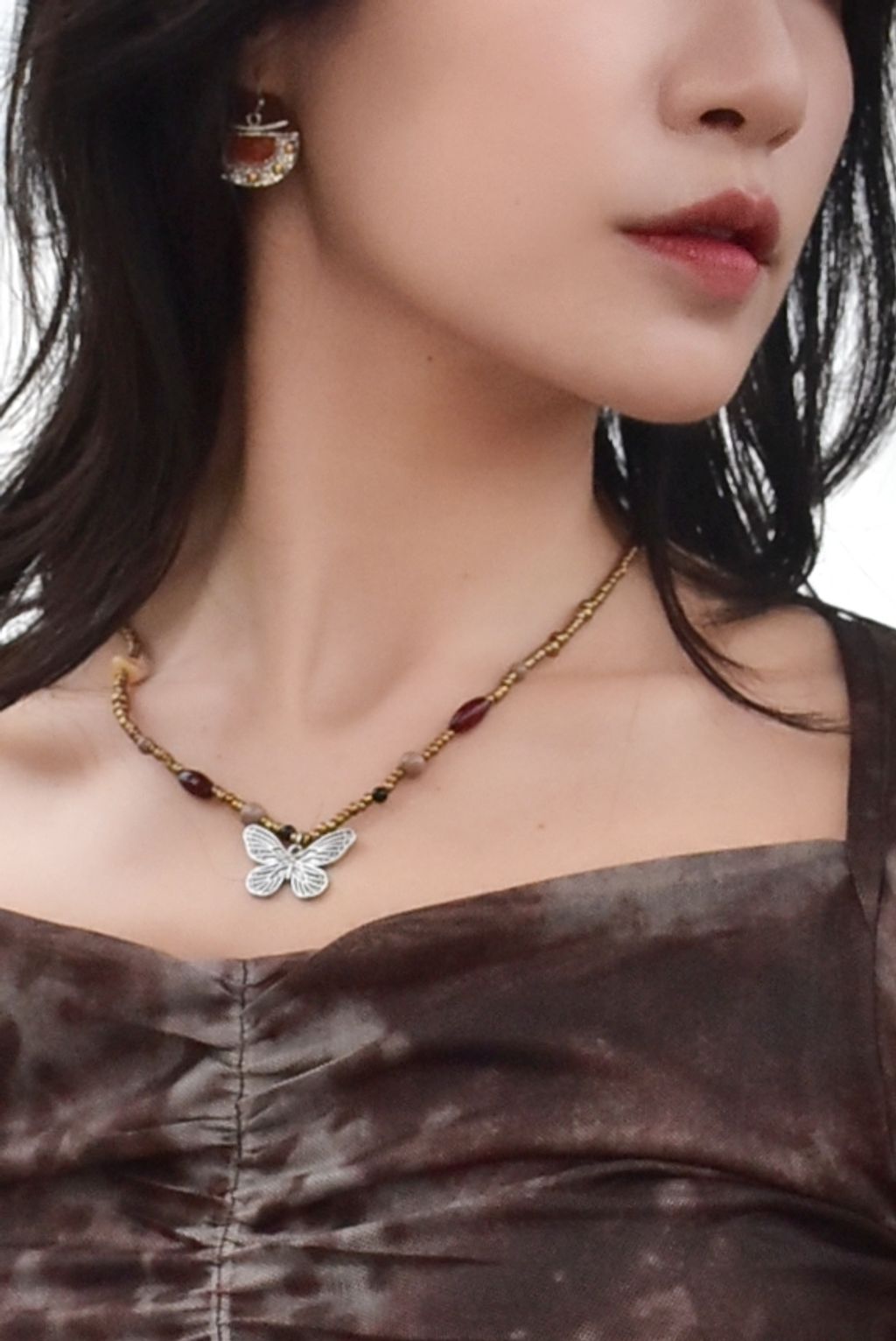 1029蝴蝶短項鍊-3