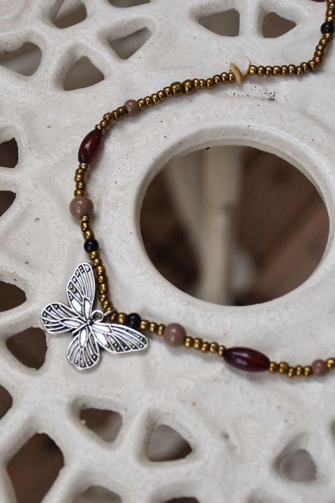 1029蝴蝶短項鍊-2