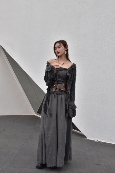 1015解構不規則外套｜岩石灰-3