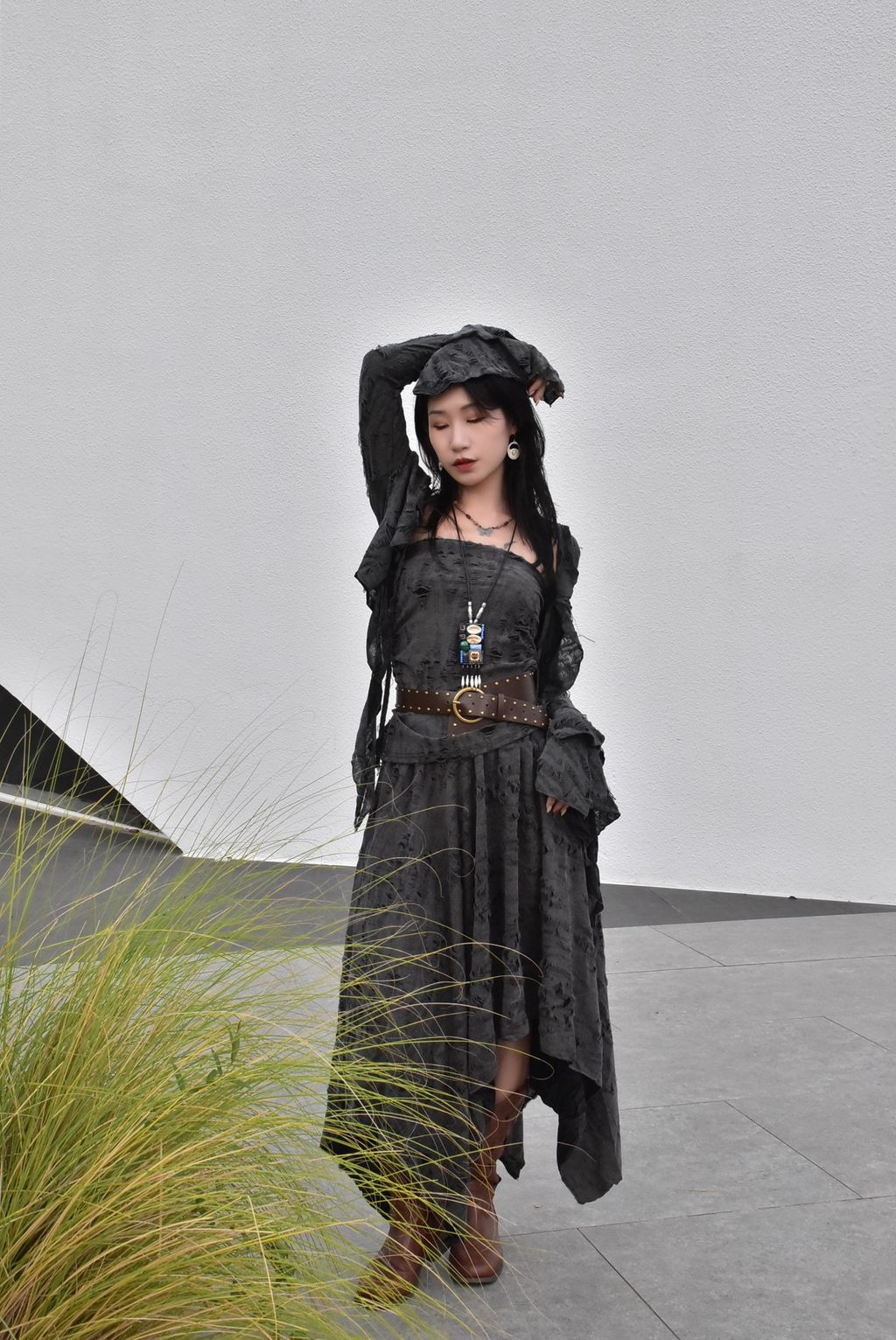 1015解構不規則外套｜岩石灰-1