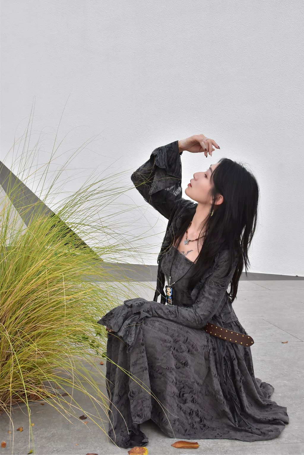 1018解構不規則半裙｜岩石灰-4