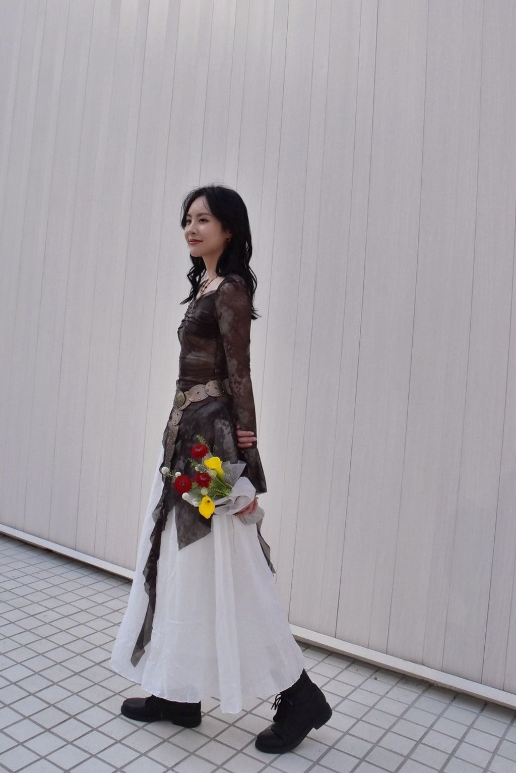 1010水墨透紗長上衣-6