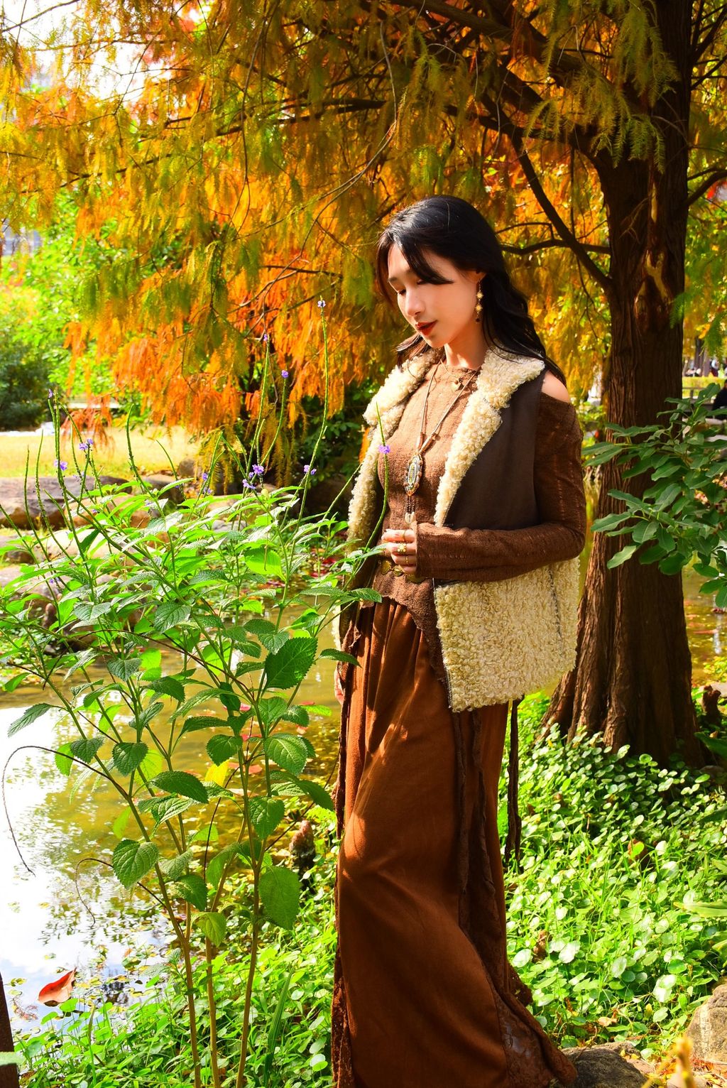 6108羊羔毛拼接背心外套-2