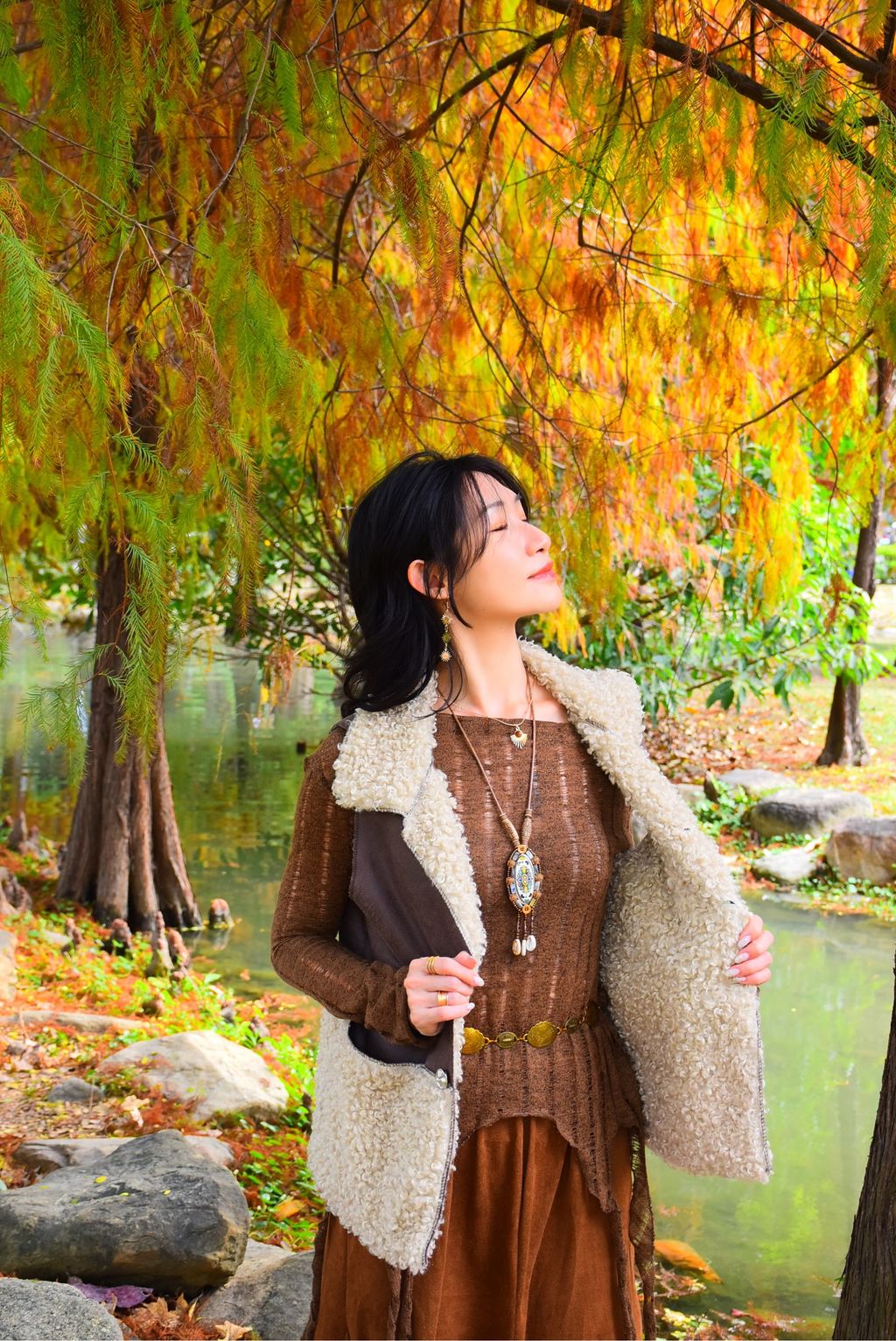 6108羊羔毛拼接背心外套-1