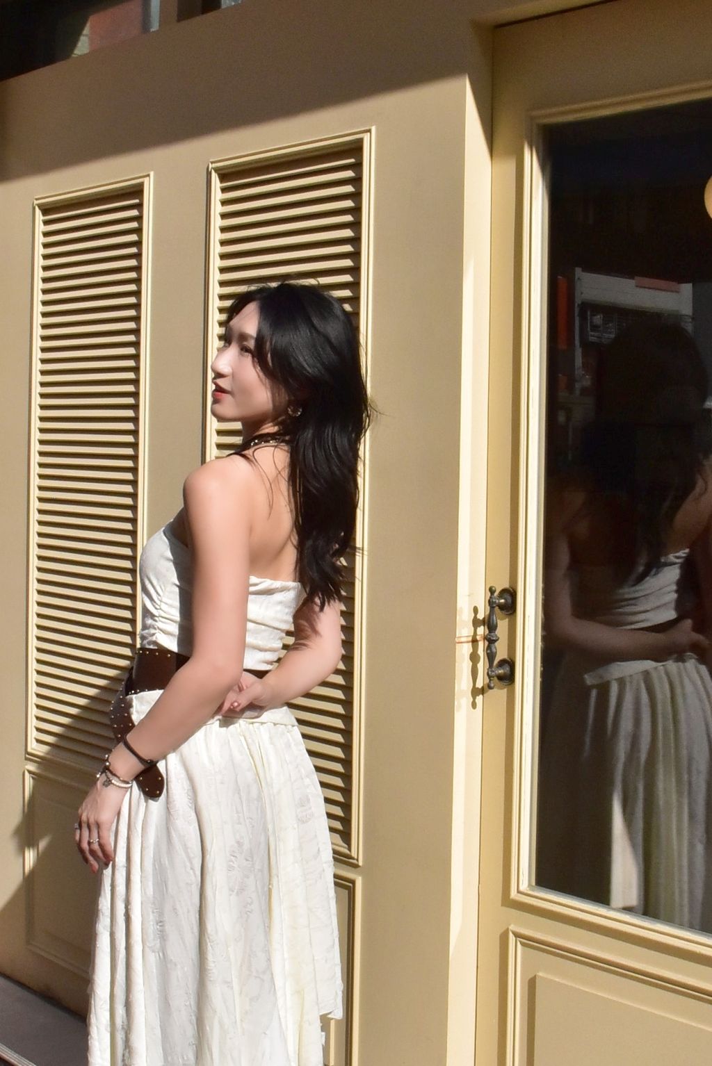 6105解構長款抹胸｜雪花白-7