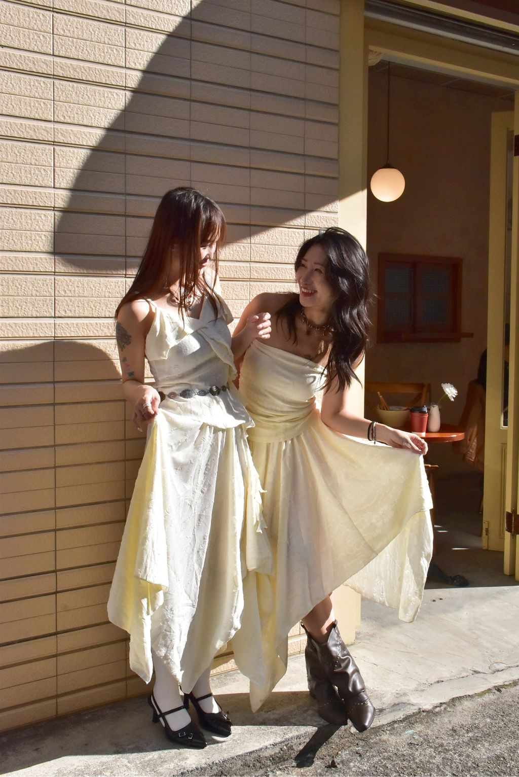 6107解構不規則半裙｜雪花白-9