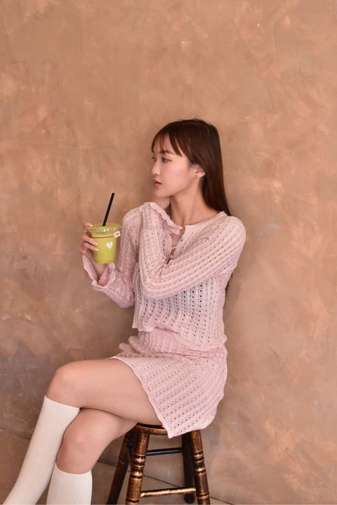 6112植物紮染｜針織淑女套裝｜柔霧粉-10