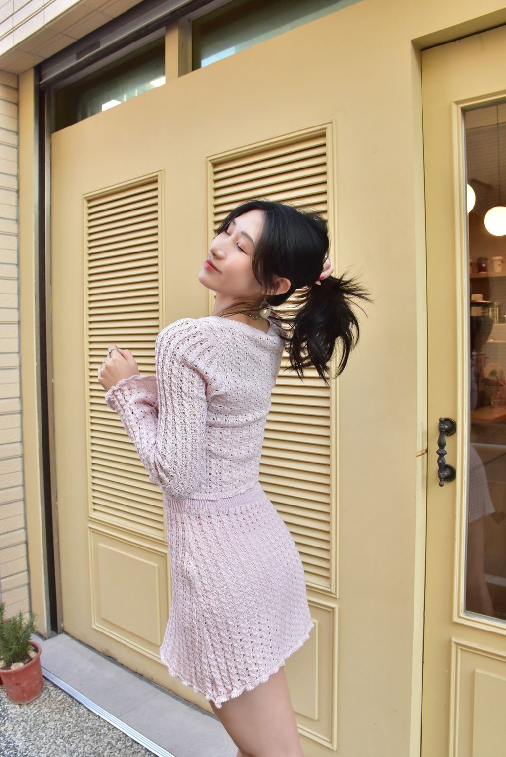 6112植物紮染｜針織淑女套裝｜柔霧粉-14