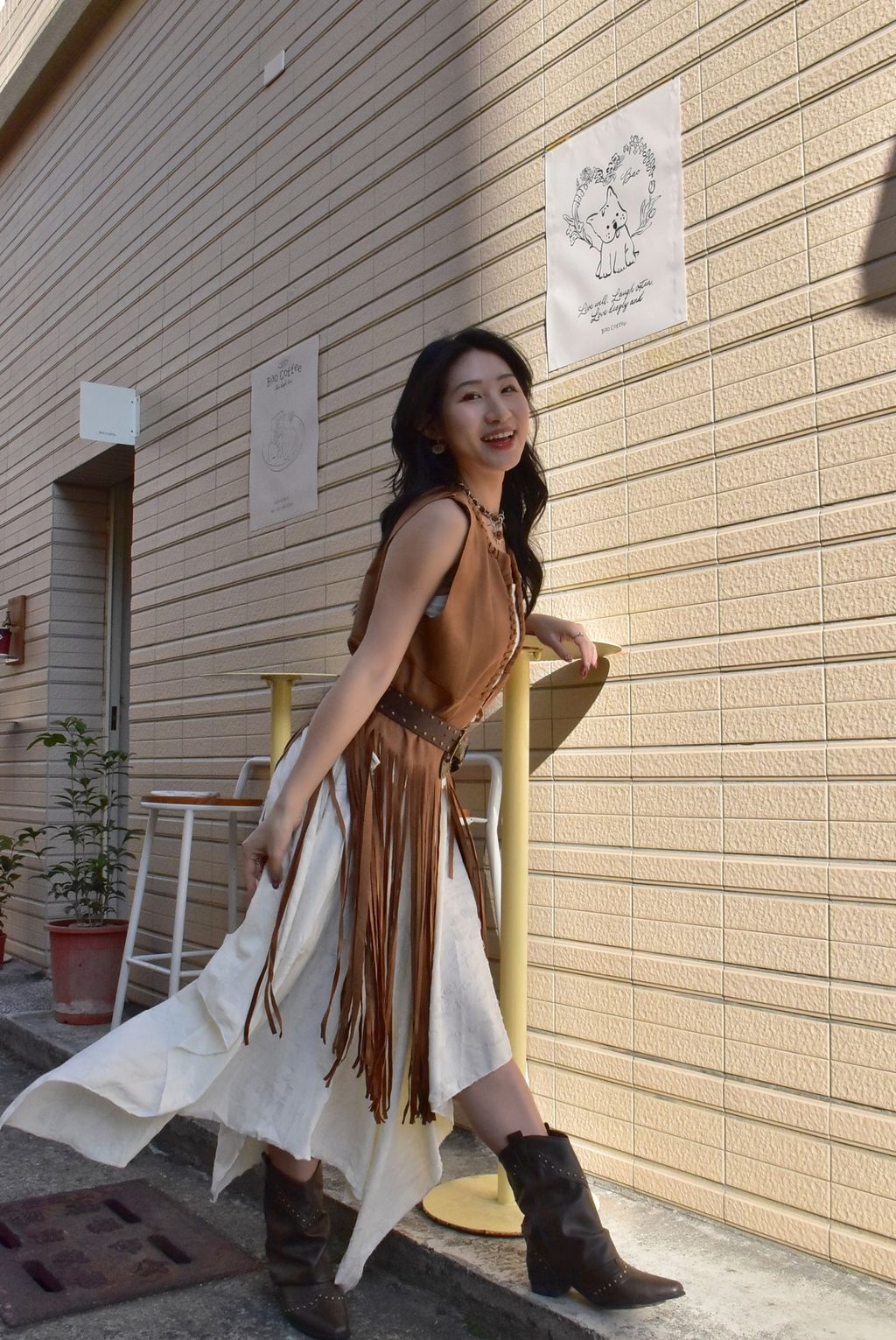 6113麂皮絨流蘇背心外套-9