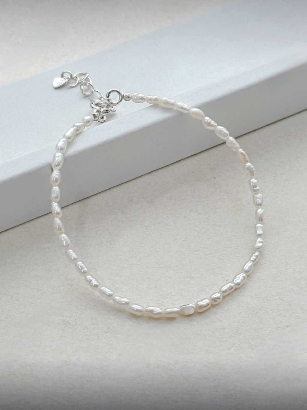 米粒珍珠愛心手鍊-2