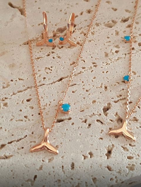 Blue Mermaid 藍色人魚 幸運能量 項鍊-1