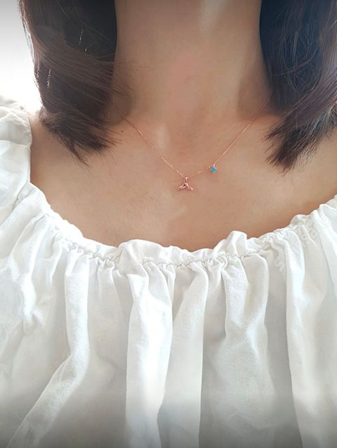 Blue Mermaid 藍色人魚 幸運能量 項鍊-2