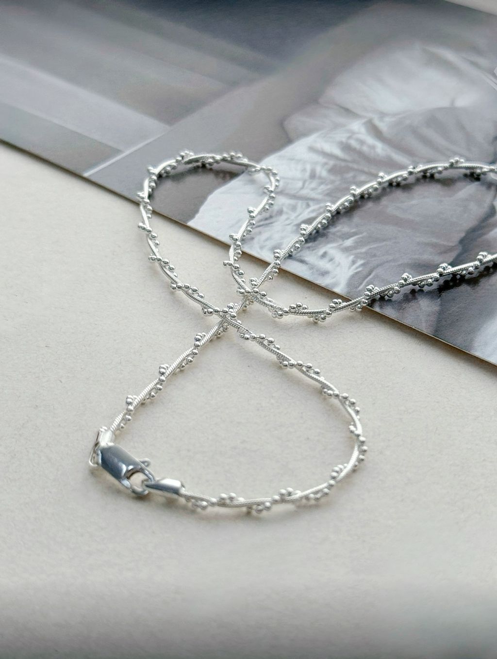 Silver Silver簡約旋轉項鍊-1 