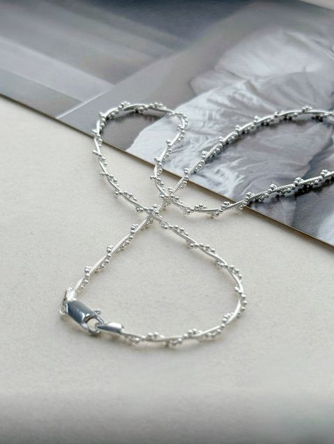 Silver Silver簡約旋轉項鍊-1 