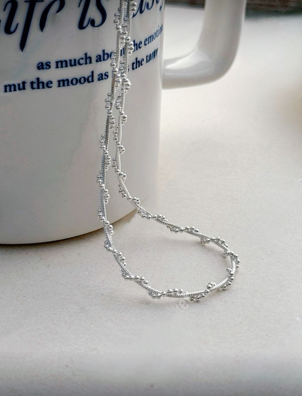 Silver Silver簡約旋轉項鍊-2