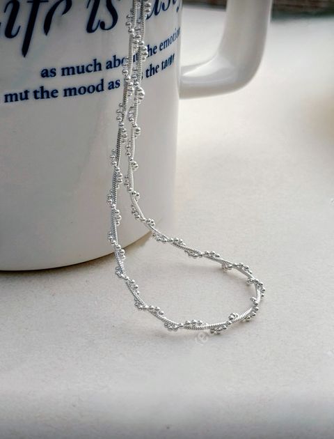 Silver Silver簡約旋轉項鍊-2