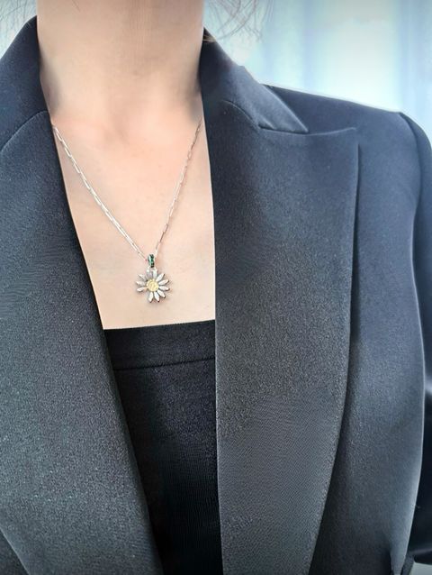 Blooming Heart 雛菊花 項鍊-2