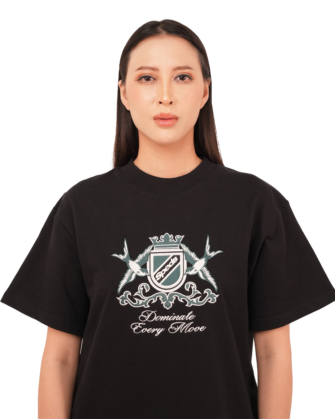 TSHIRT HITAM  PEREMPUAN DEPAN