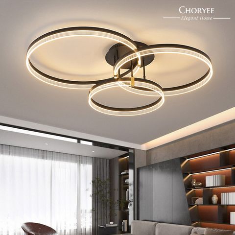 02-1-choryee-三環造型吸頂燈-現代簡約客廳照明