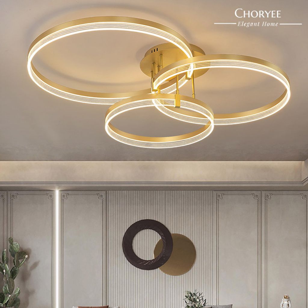02-2-choryee-三環led吸頂燈-現代住宅客廳情境
