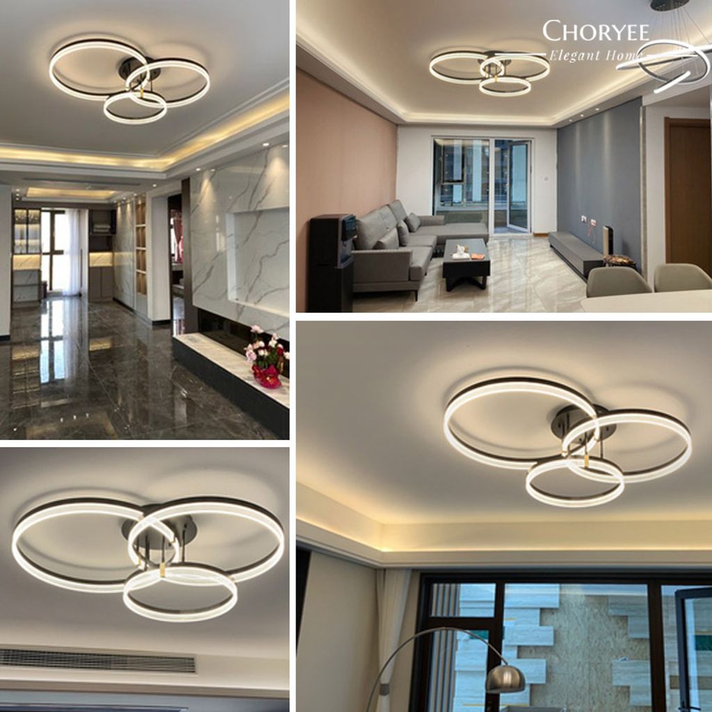 02-6-choryee-三環led吸頂燈-客廳空間實拍-現代住宅照明