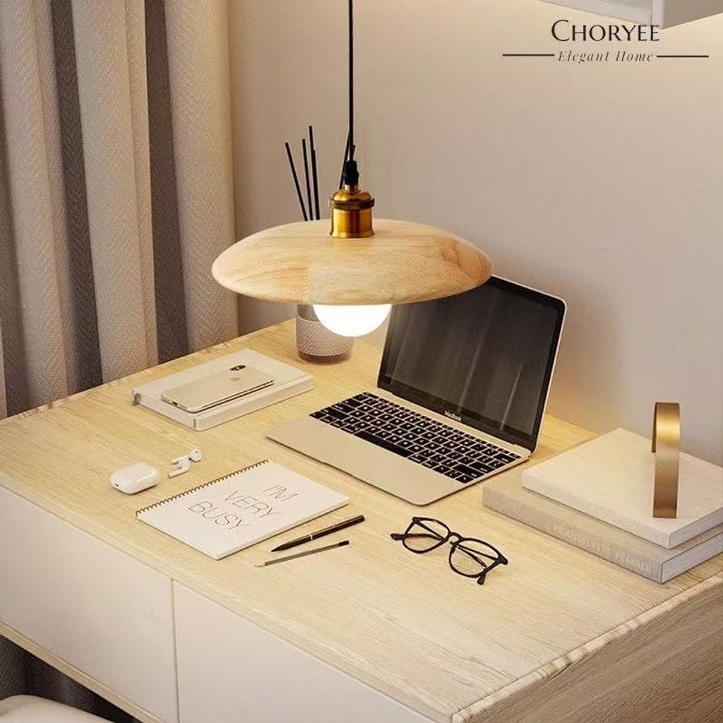 02-choryee-橡膠木吊燈-書房-書桌照明