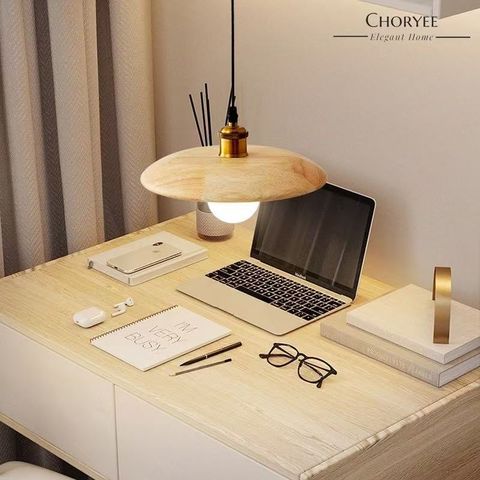 02-choryee-橡膠木吊燈-書房-書桌照明