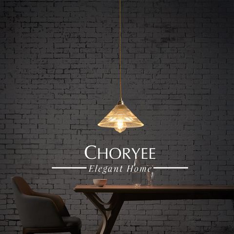 01-vintage-brass-clear-ribbed-glass-pendant-light-e27-dining-room-brick-wall