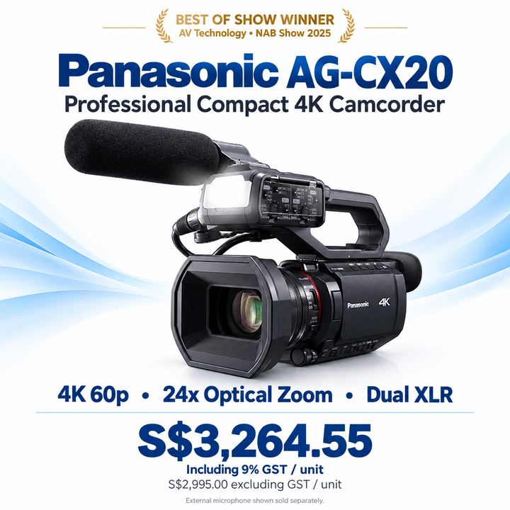 Panasonic AG-CX20 Professional 4K Camcorder