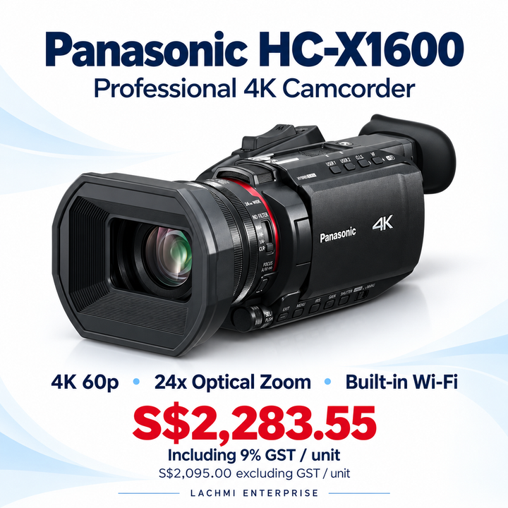 Panasonic HC-X1600 professional 4K camcorder