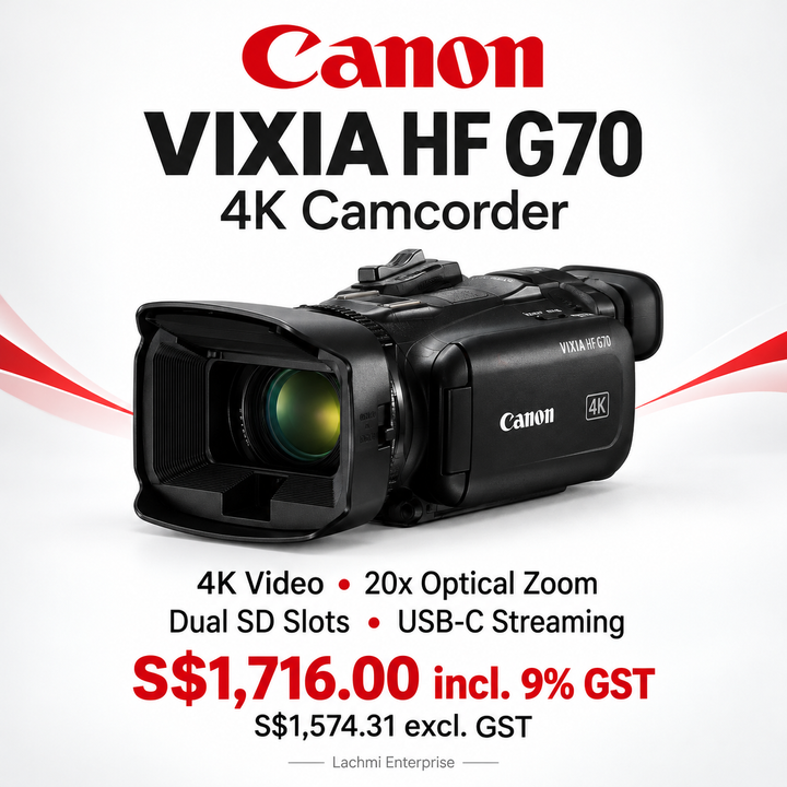 Canon VIXIA HF G70 4K camcorder
