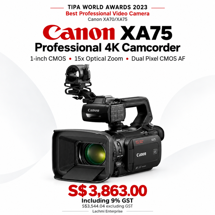Canon XA75 Professional 4K Camcorder