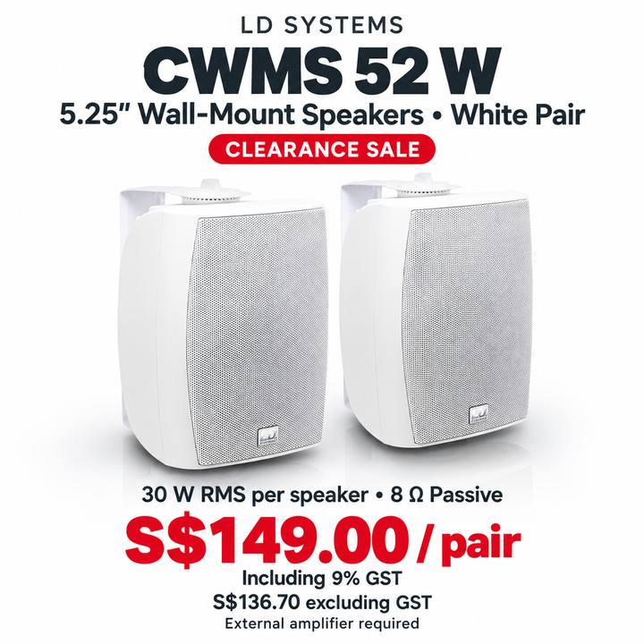CWMS 52 W White Speaker Pair