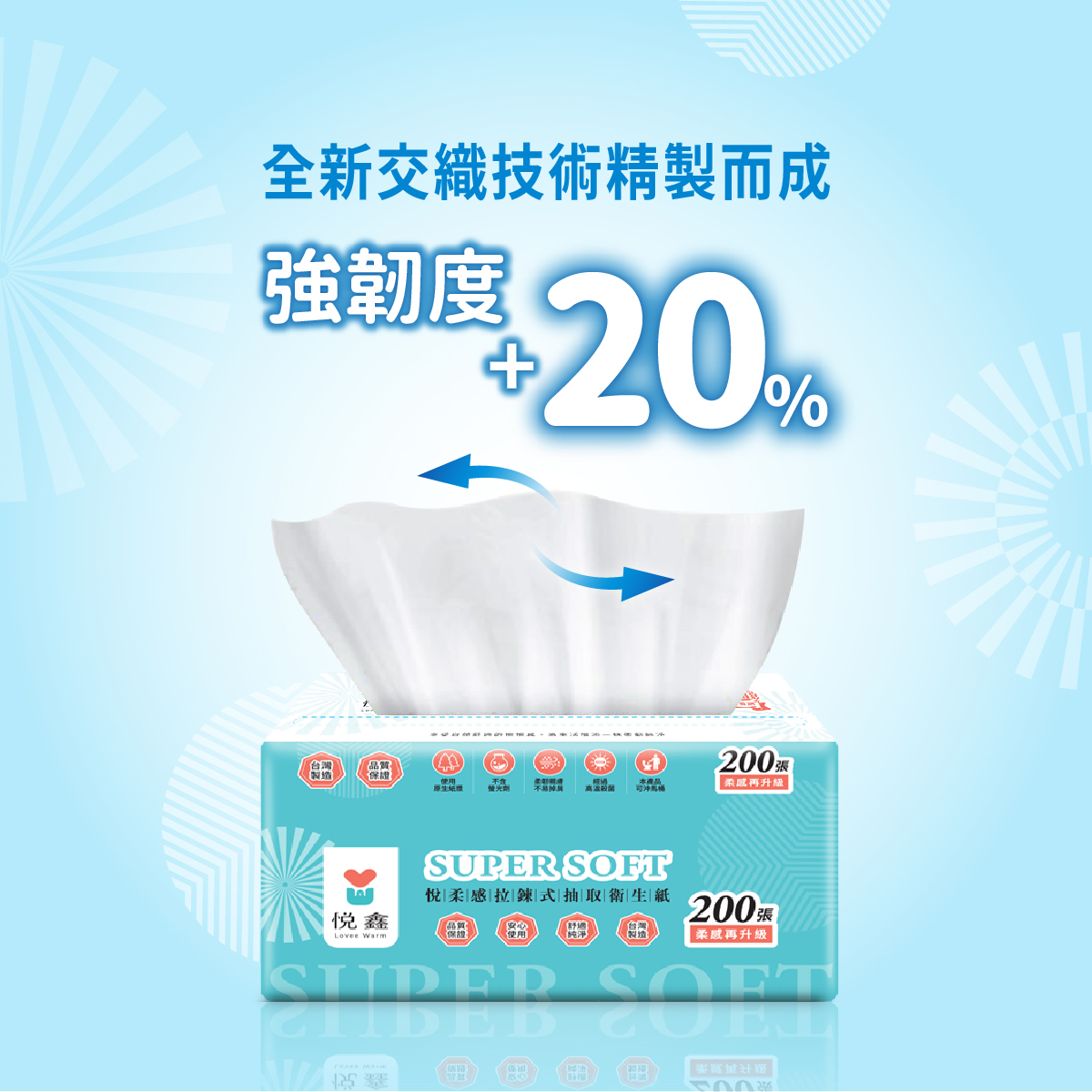 悅柔感拉鍊式抽取衛生紙EDM-01