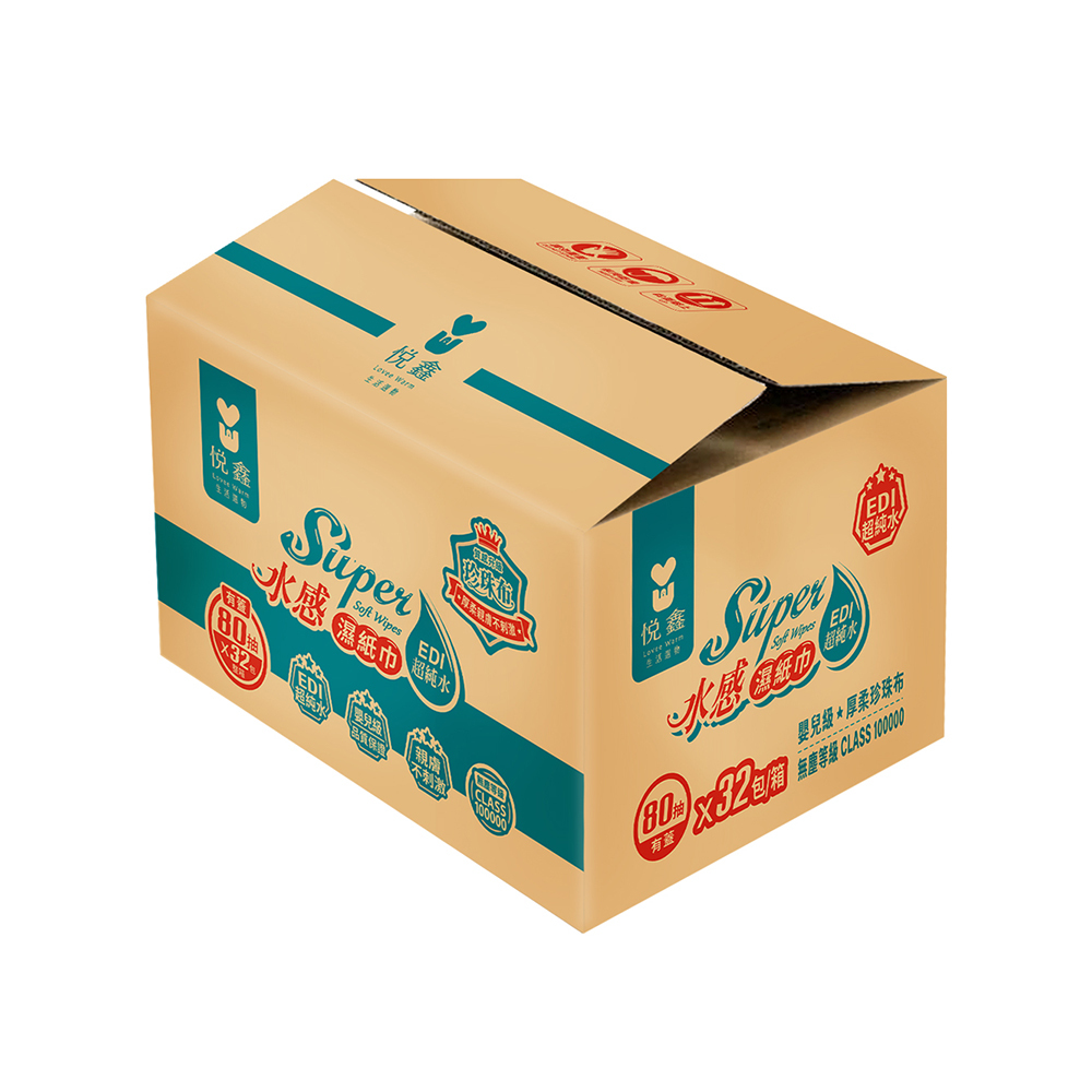 悅鑫濕紙巾80抽有蓋 整箱