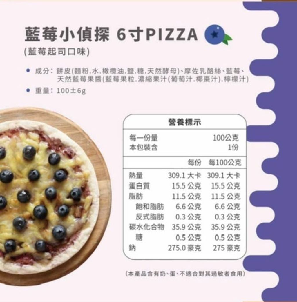 pizza 藍莓起司