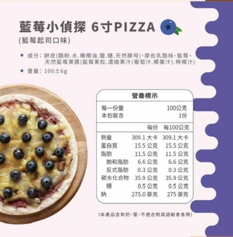 pizza 藍莓起司