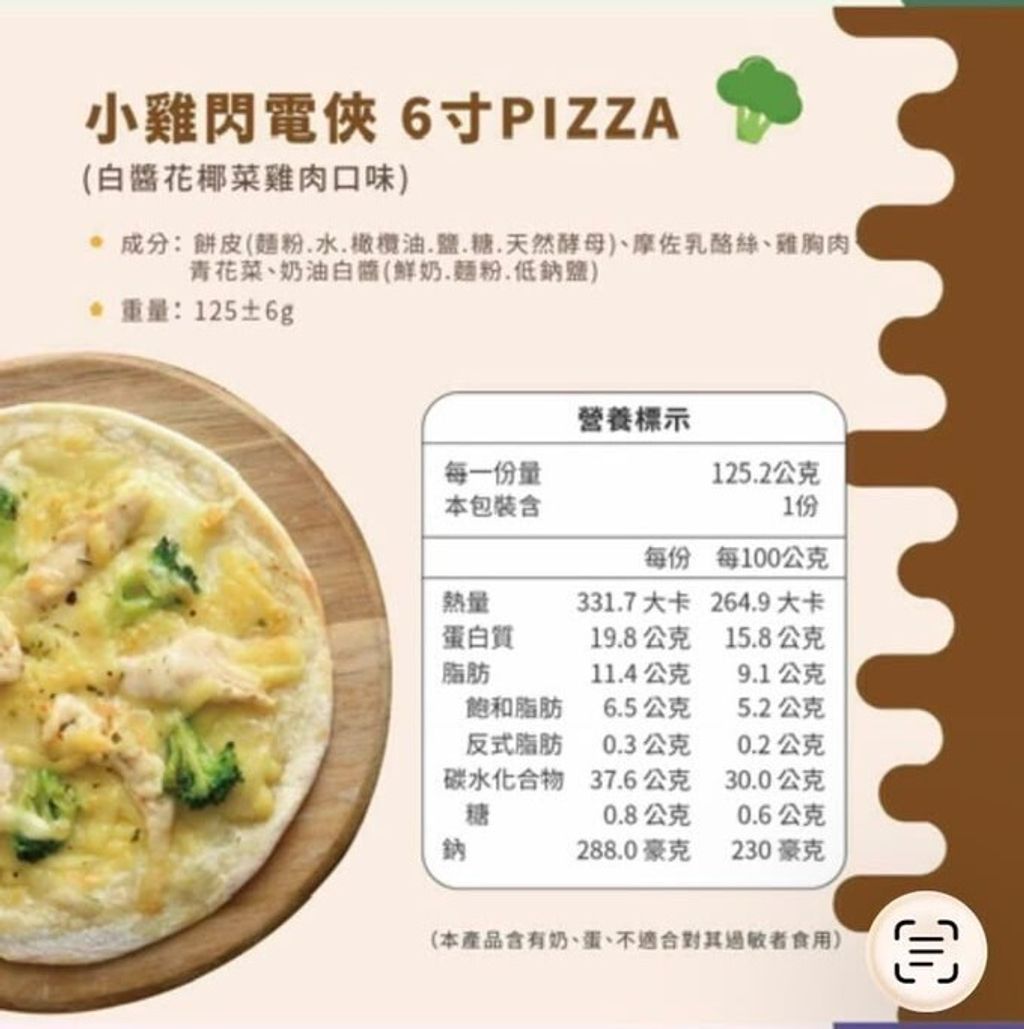 pizza 花椰菜雞肉