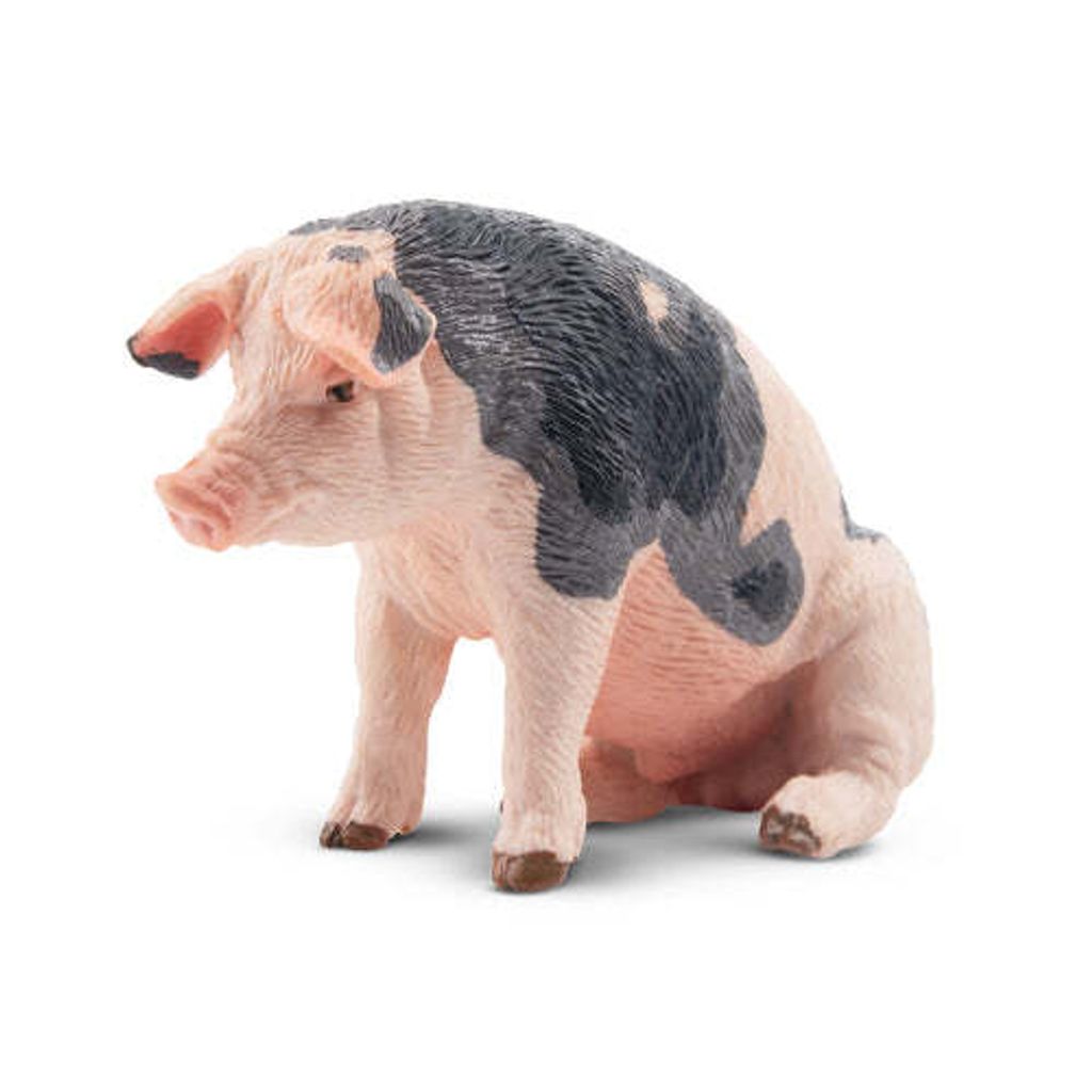 ToymanySittingGreyMaleAdultPigFigurineToy-front