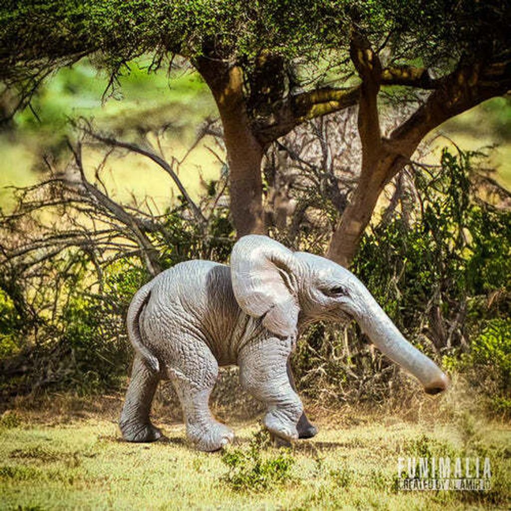 Toymany_Elephant_Calf_Figurine_Toy_-_Small_Size-outdoor
