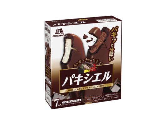 日本进口·Morinaga 森永Paxiel 巧克力及香草双拼40ml*7支/盒