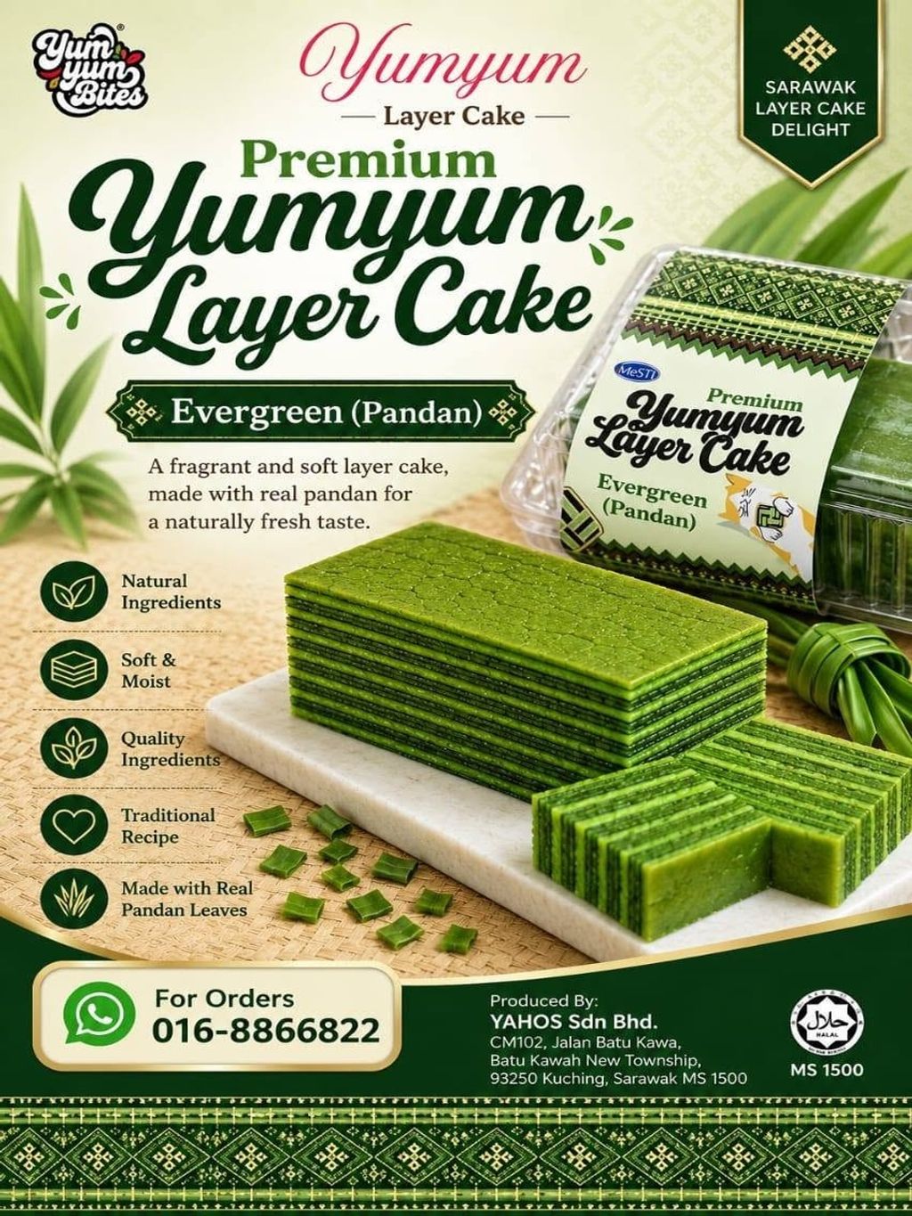 Premium Evergreen Kek Lapis new