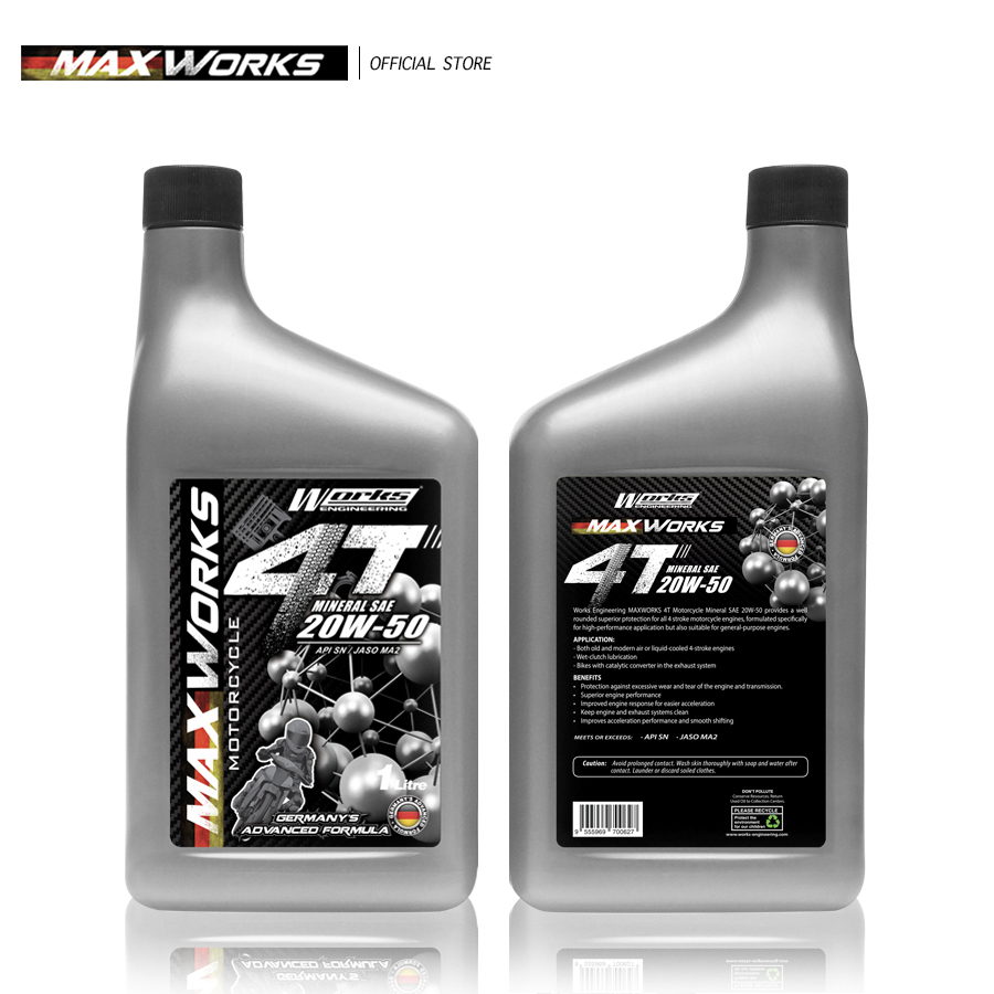0-1716257644-20W-50+4T+Mineral+Motorcycle+Oil+Maxworks+Works+Engineering+1Liter
