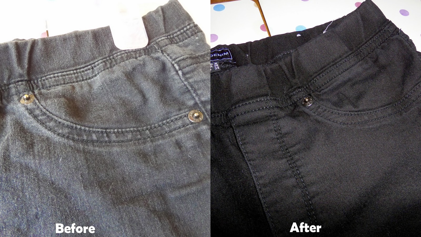 Revived faded jeans with Dylon Wash \u0026 